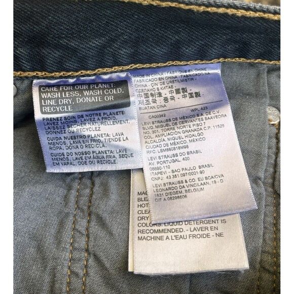 Levis Premium 501 High Rise Straight Leg Jeans 30x26 Blue Dark Wash 100% Cotton - Picture 9 of 13